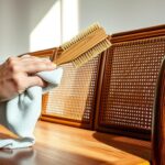 Cleaning rattan and wood