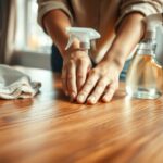 Cleaning wood veneer