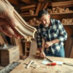 Repairing broken wood trim