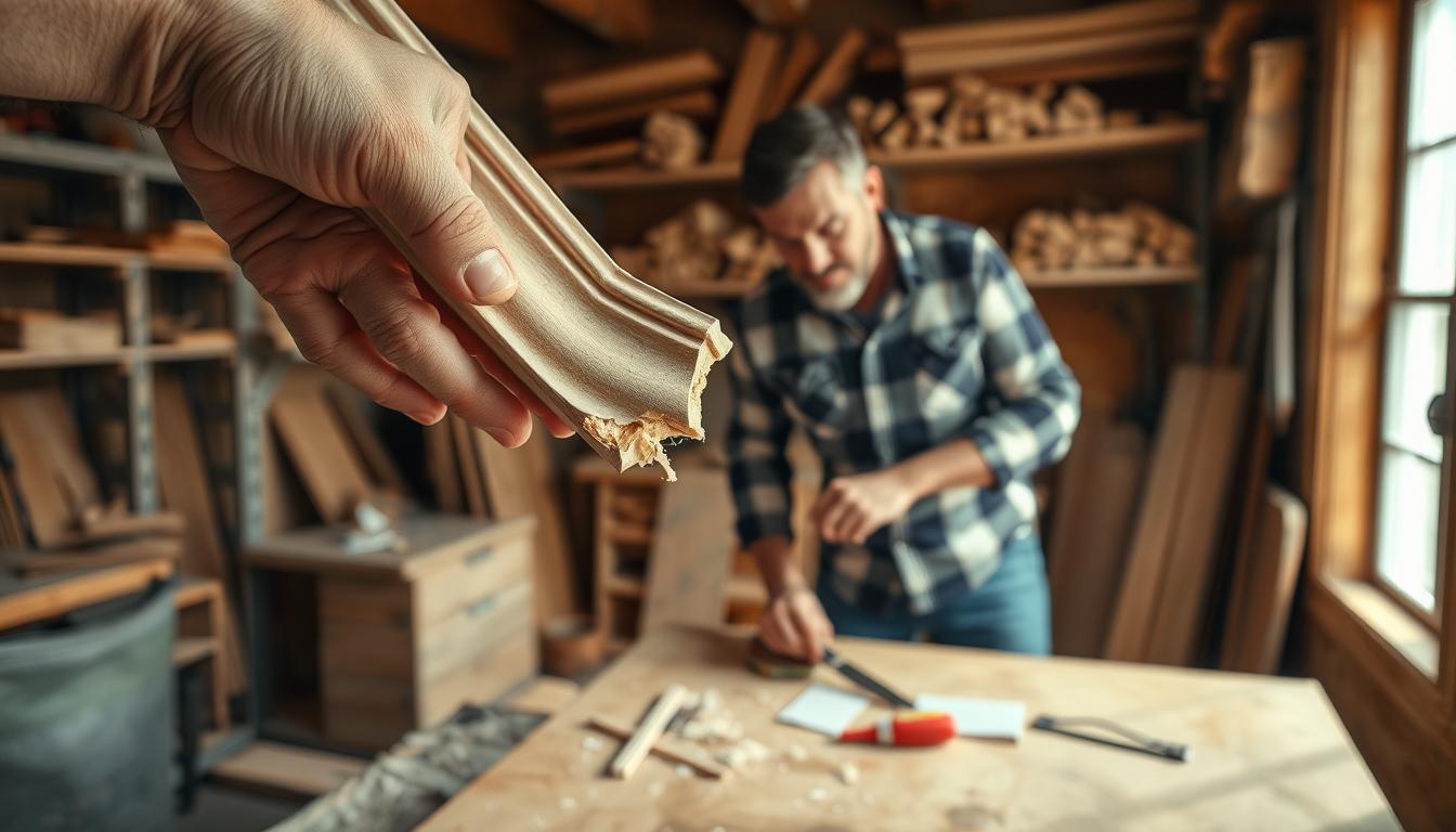 How to Re-attach and Blend Broken Wood Mouldings and Trim