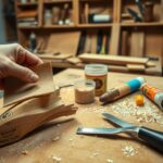 Repairing chewed wood