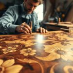 Repairing wood marquetry