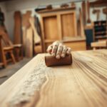 Sanding wood furniture