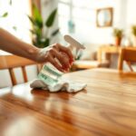 Sanitizing wood furniture