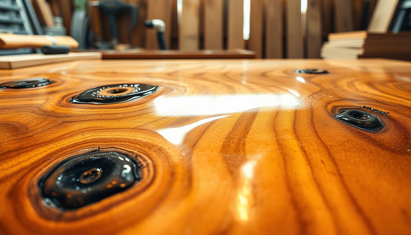 How to Use Clear Epoxy to Fill and Strengthen Natural Wood Voids