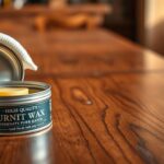 Waxing wood furniture