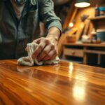 Buffing wood furniture